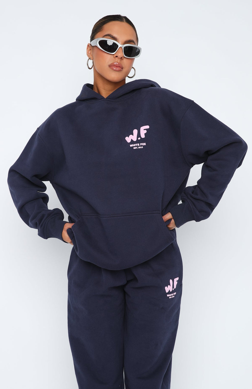 White Fox The New Standard Oversized Hoodie Navy