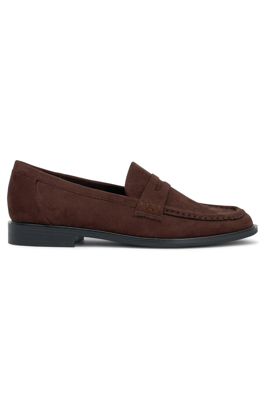 White Fox Judson Loafers Chocolate Faux Suede