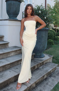 White Fox Love This Feeling Maxi Dress Butter