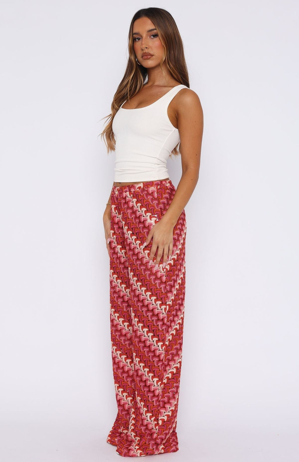 White Fox Long Desire Pants Berry