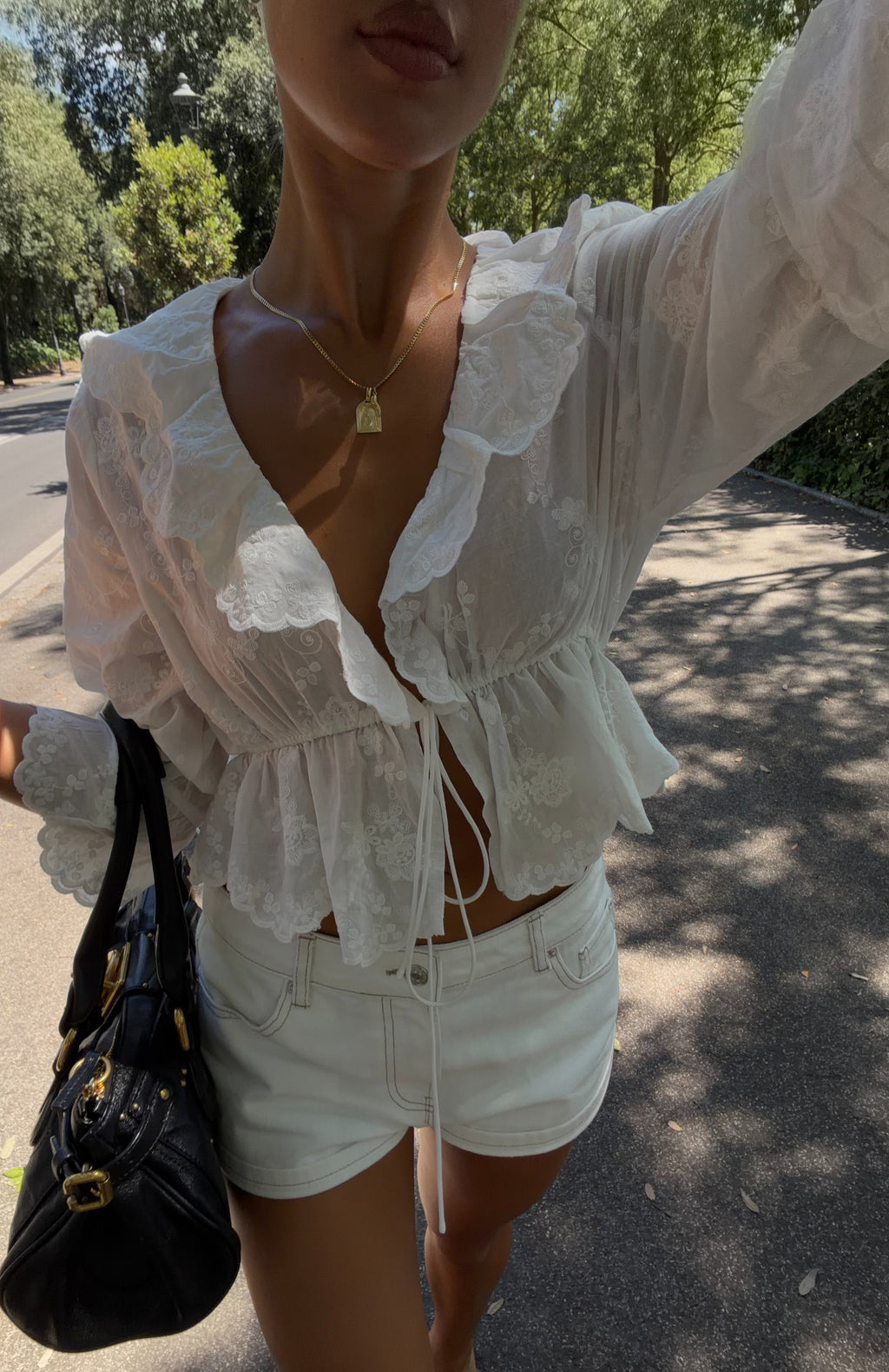 White Fox Twinkling Stars 3/4 Top Off White