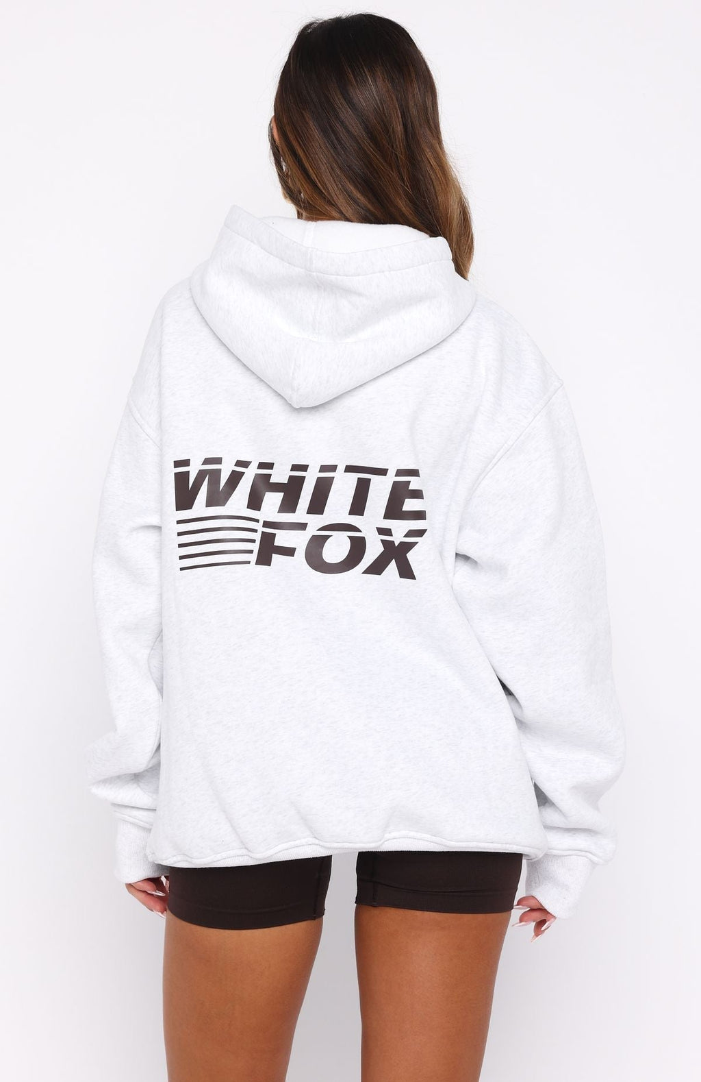 White Fox Name Of The Game Oversized Hoodie Grey Marle