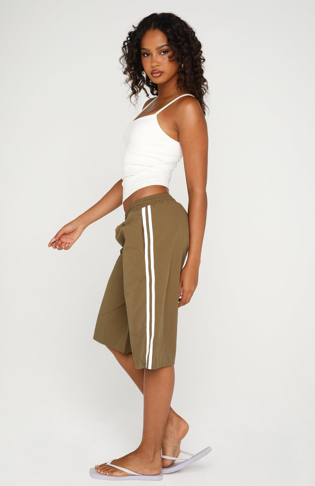 White Fox Still Yours Relaxed Shorts Military Green