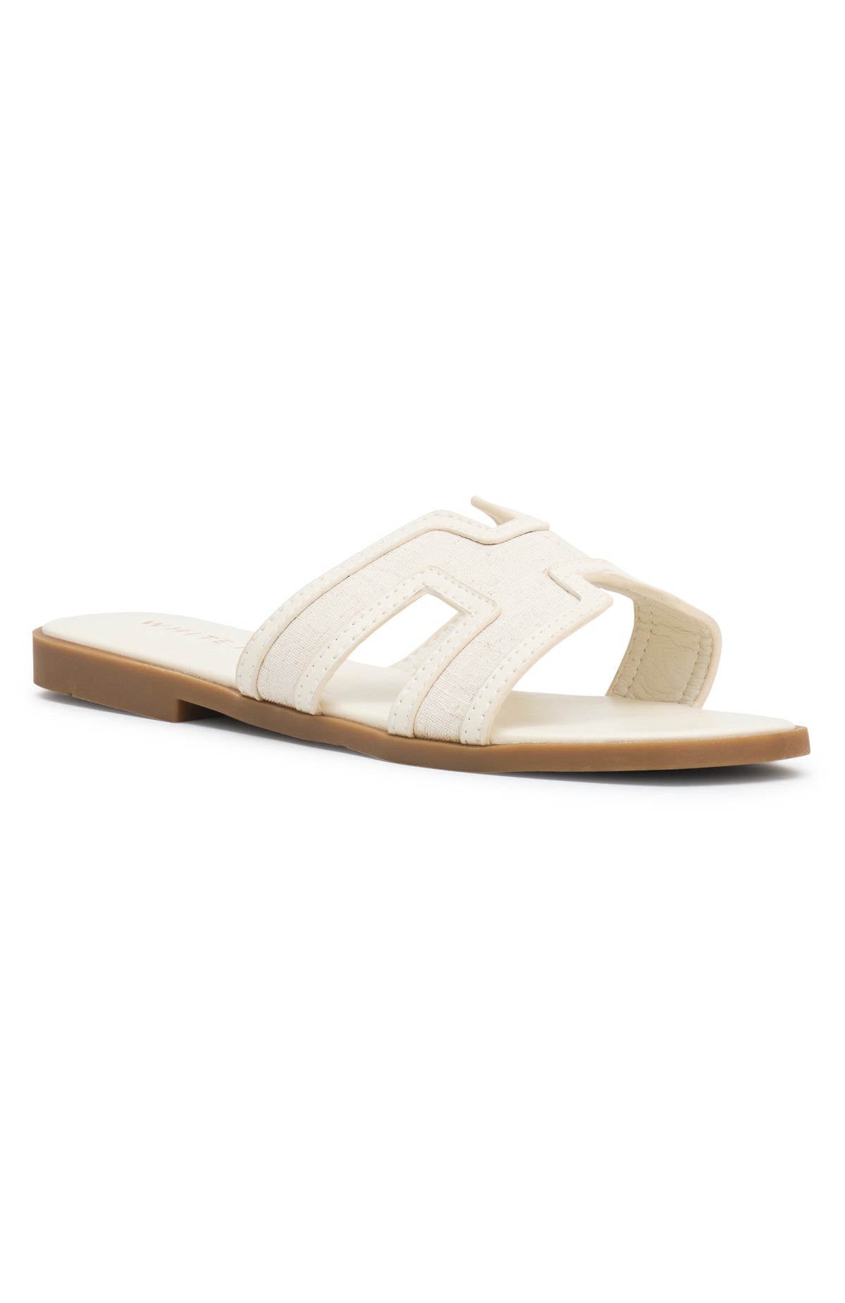 White Fox Sophia Canvas Sandals Cream/Natural