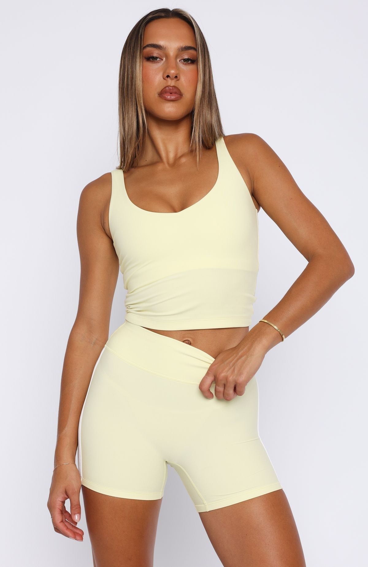 White Fox Balance Sports Active Tank Lemon