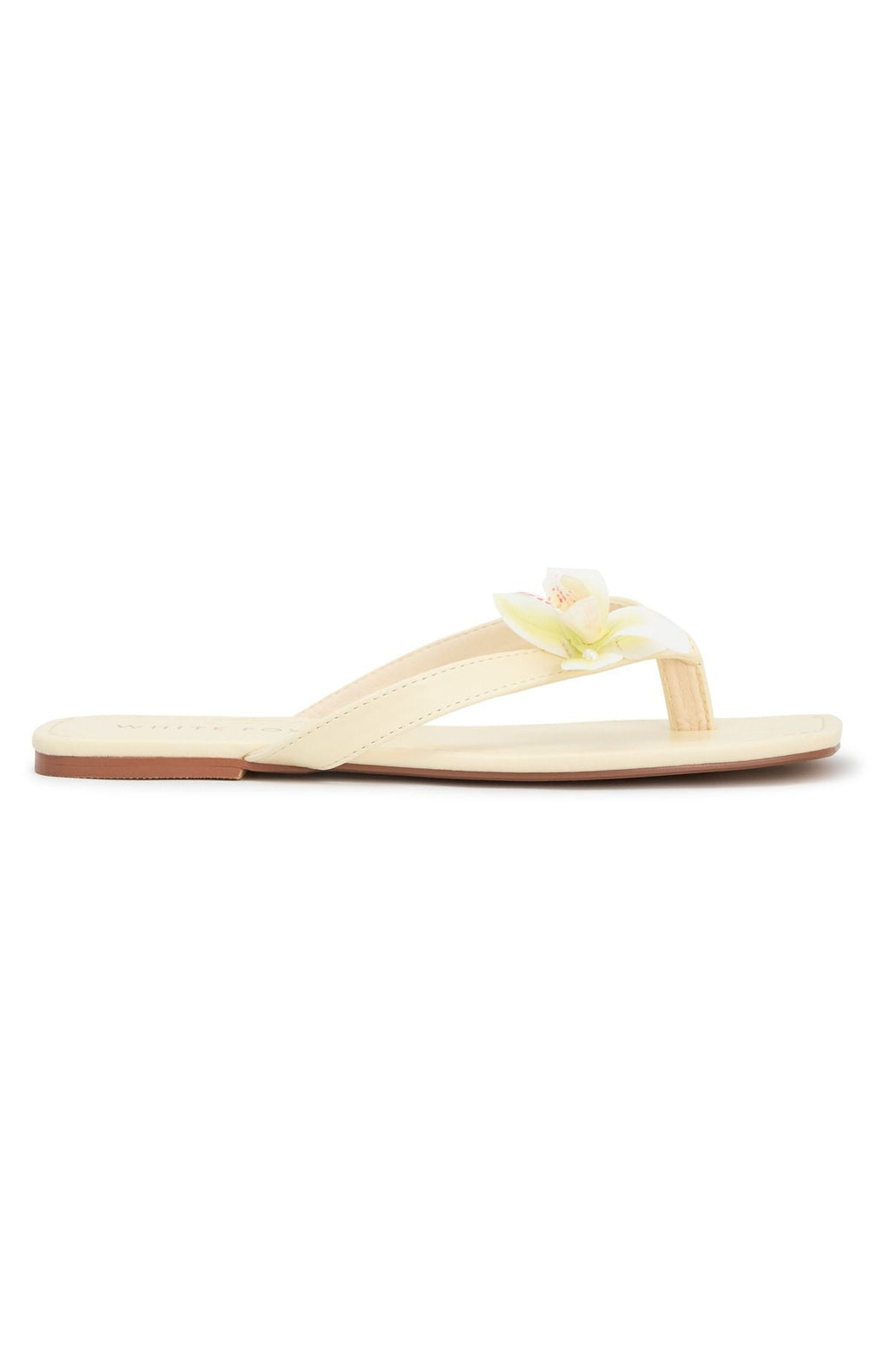 White Fox Lathan Orchid Thong Sandals Lemon