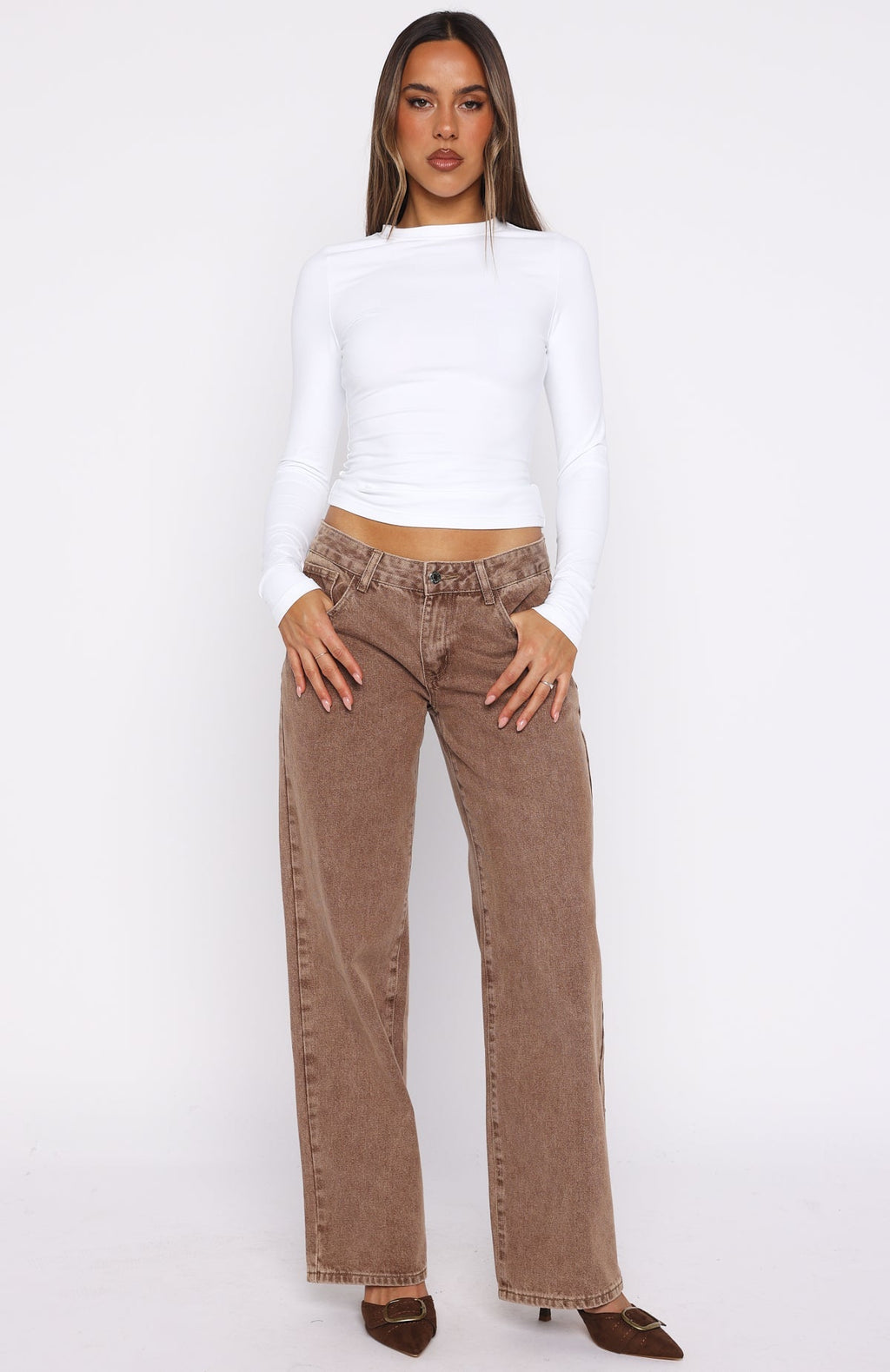 White Fox Lose You Long Sleeve Top White