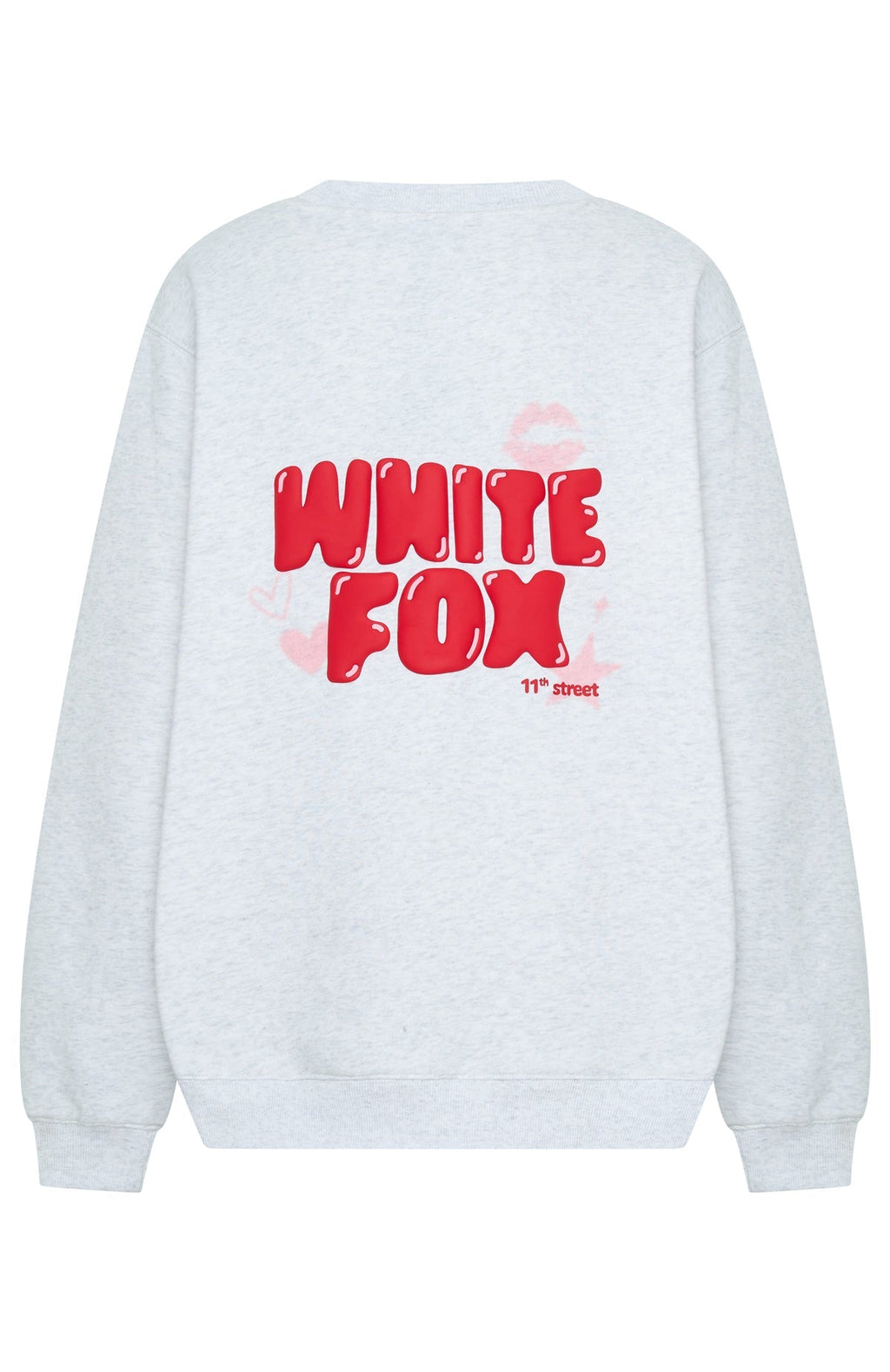 White Fox 11th Street Sweet Kisses Oversized Sweater Cherry Glaze