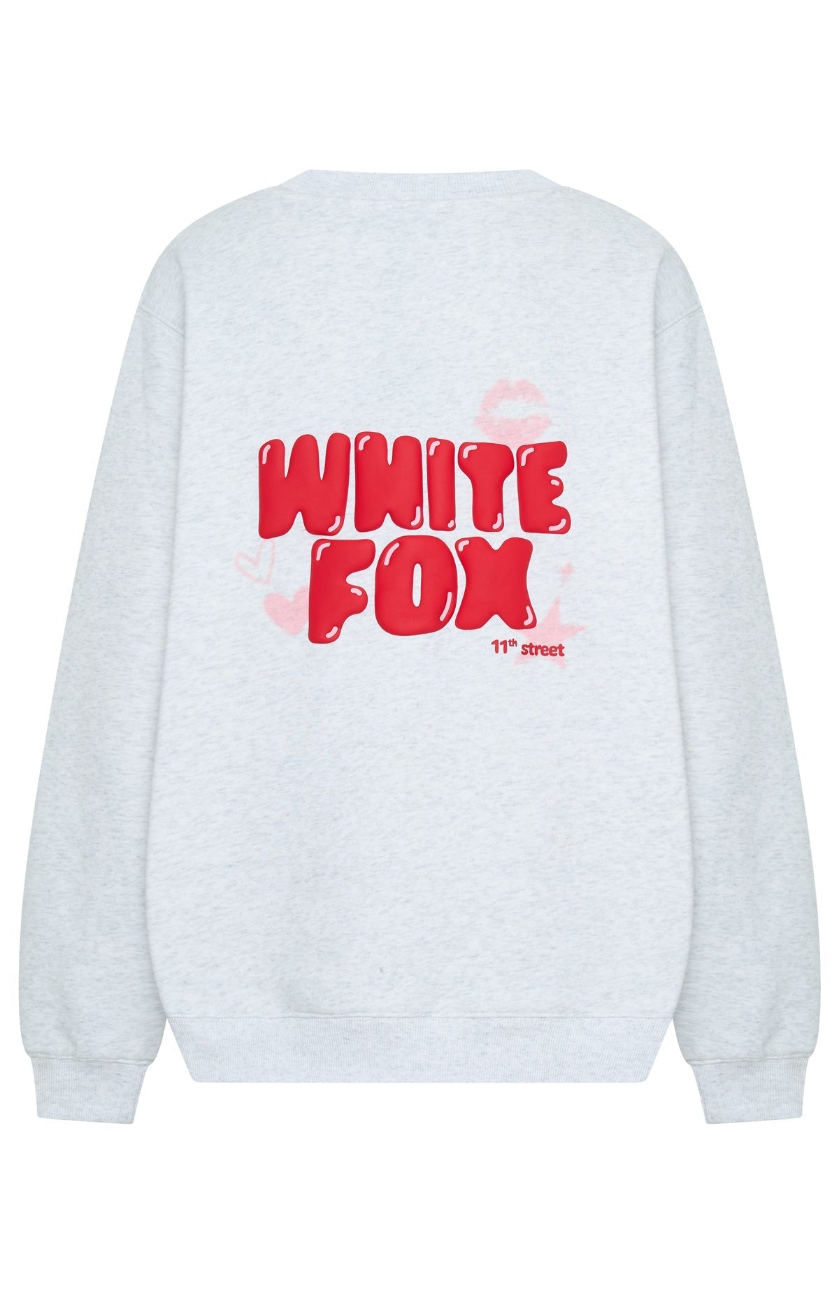 White Fox 11th Street Sweet Kisses Oversized Sweater Cherry Glaze