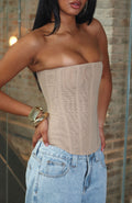 White Fox Tell Me A Secret Strapless Bustier Nude