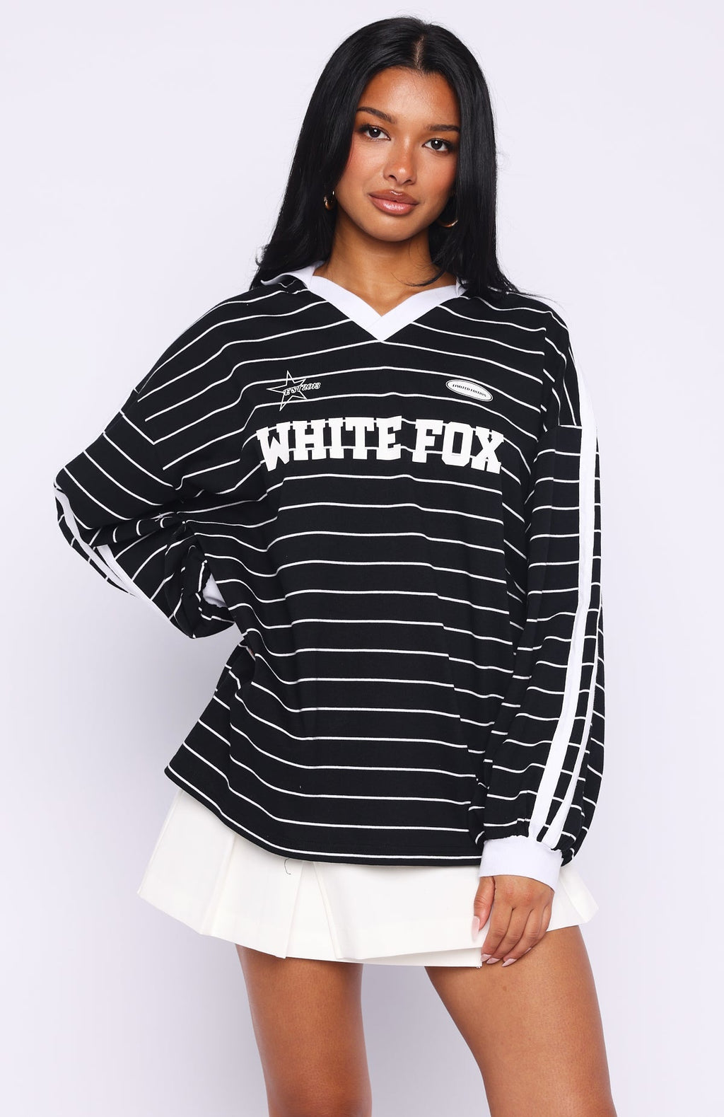 White Fox Come My Way Long Sleeve Jersey Black