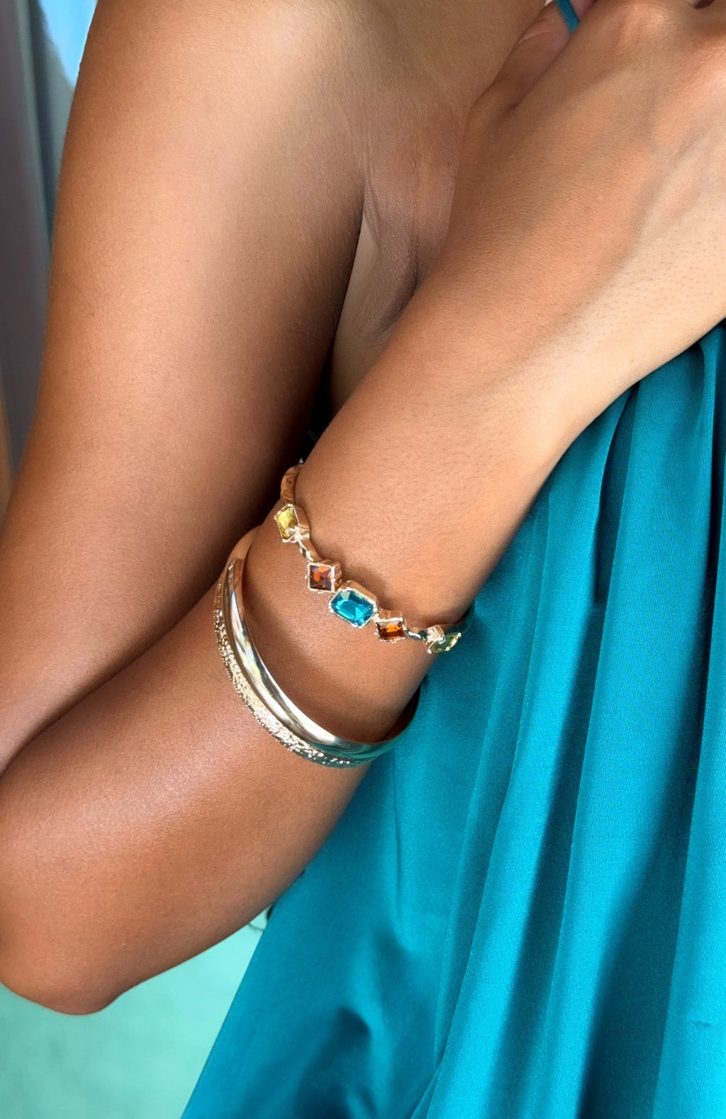 White Fox Terri Bracelet Set Gold