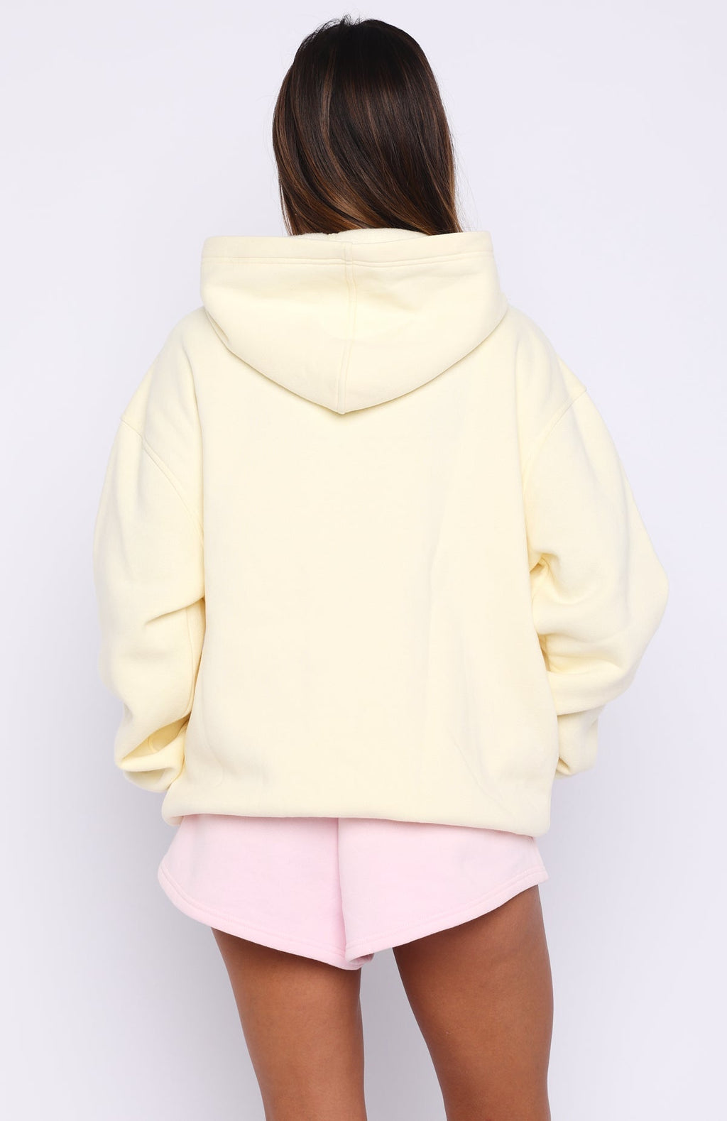 White Fox Sunkissed Bloom Oversized Hoodie Lemon