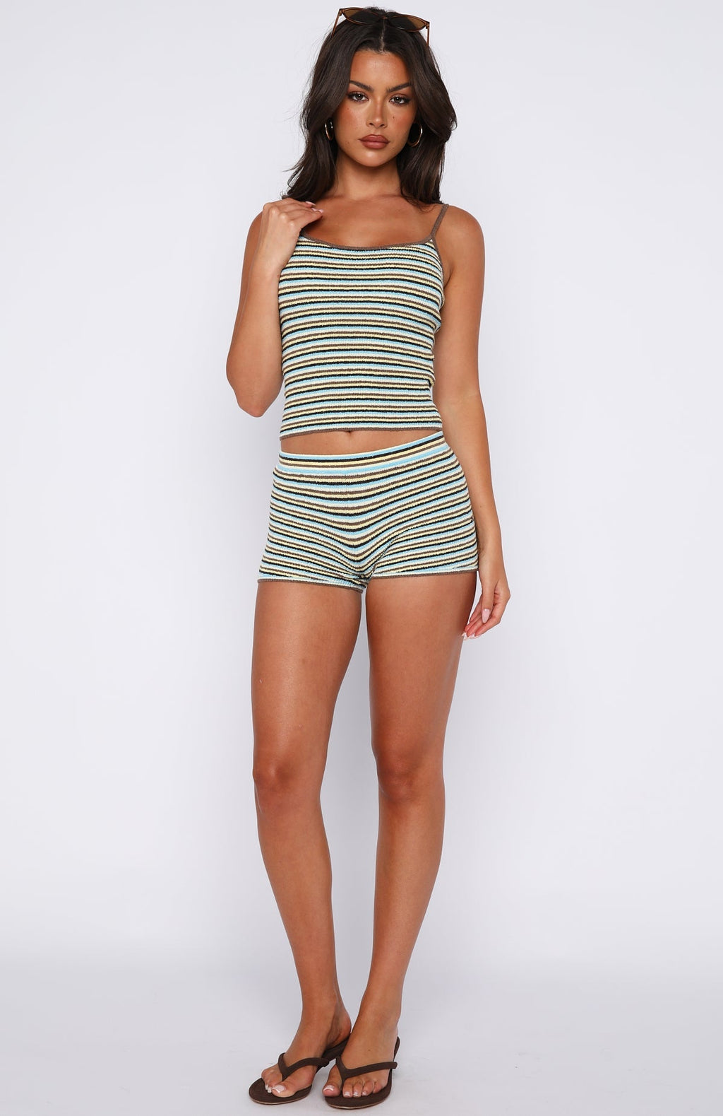White Fox Volume Maxed Knit Top Chocnana
