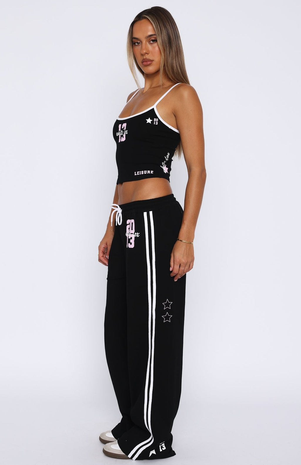 White Fox All Star Season Track Pants Black