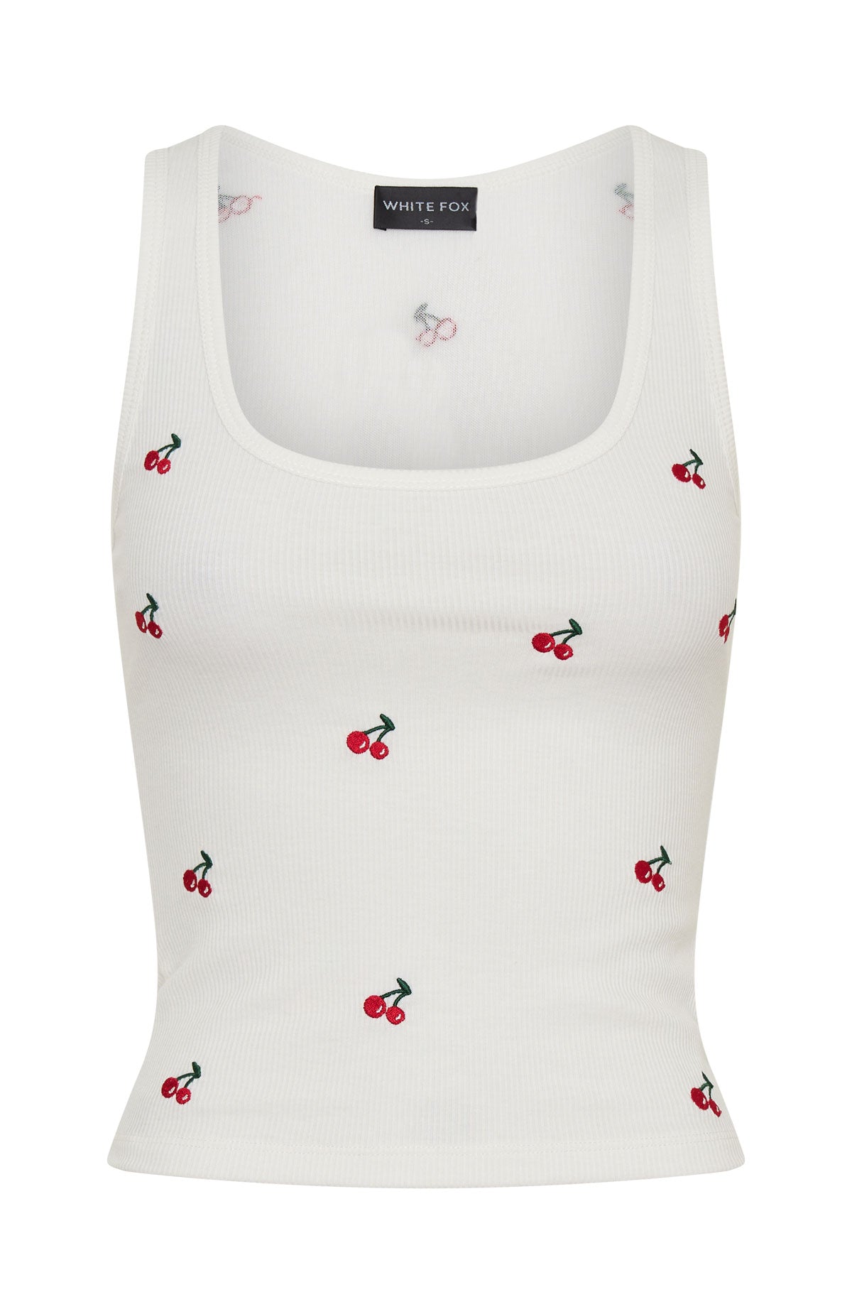 White Fox Freshly Picked Ribbed Tank White