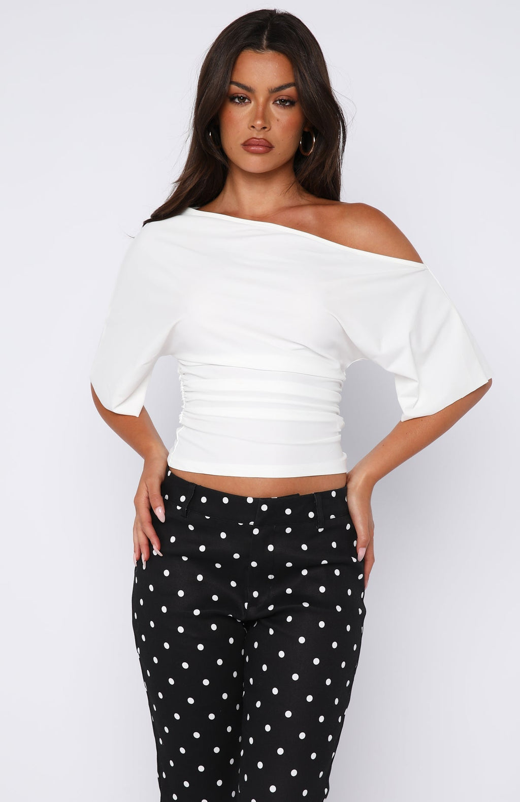 White Fox Marrakech Moments Cinched Waist Top White