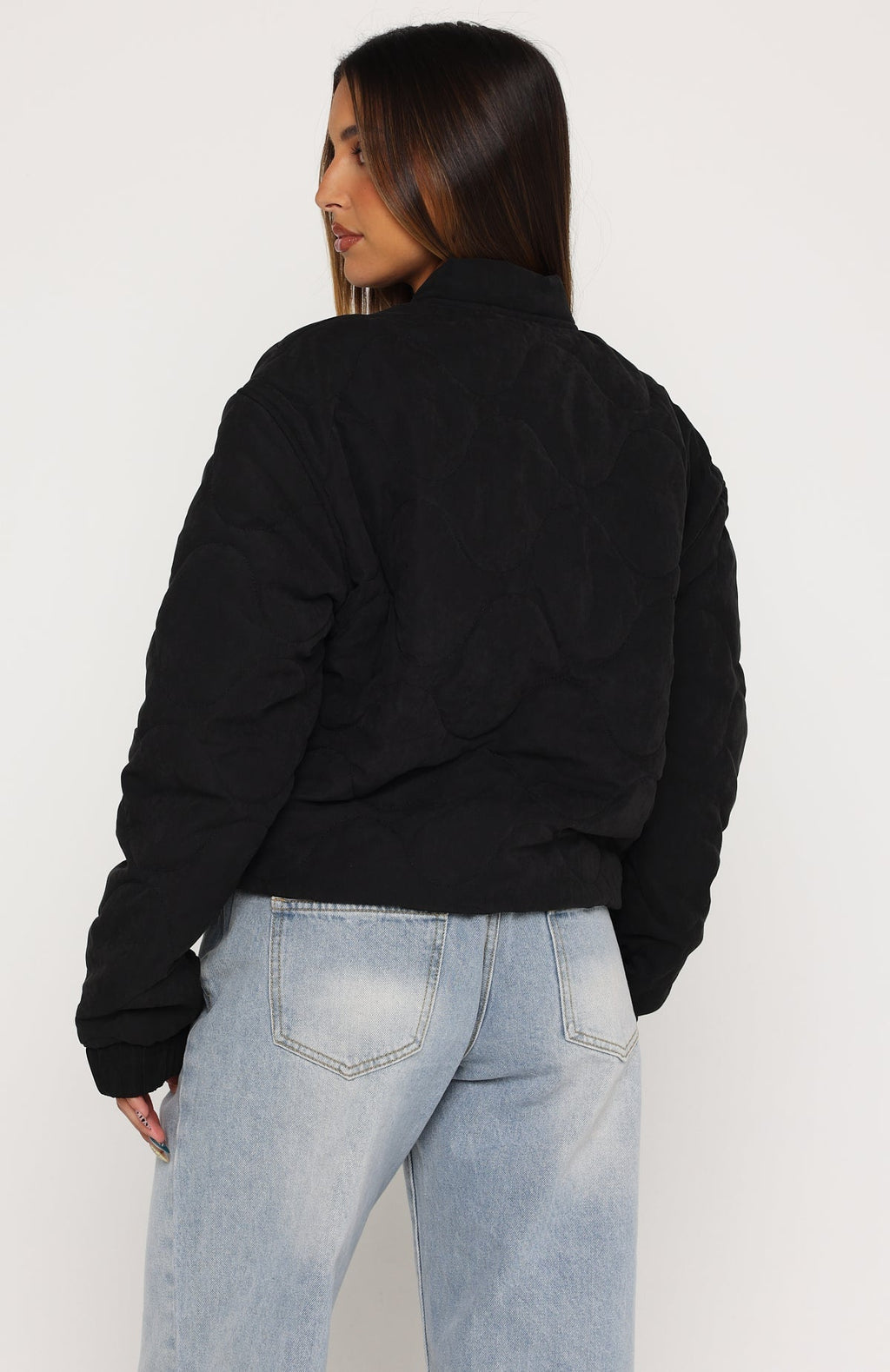 White Fox The Hieress Bomber Jacket Black