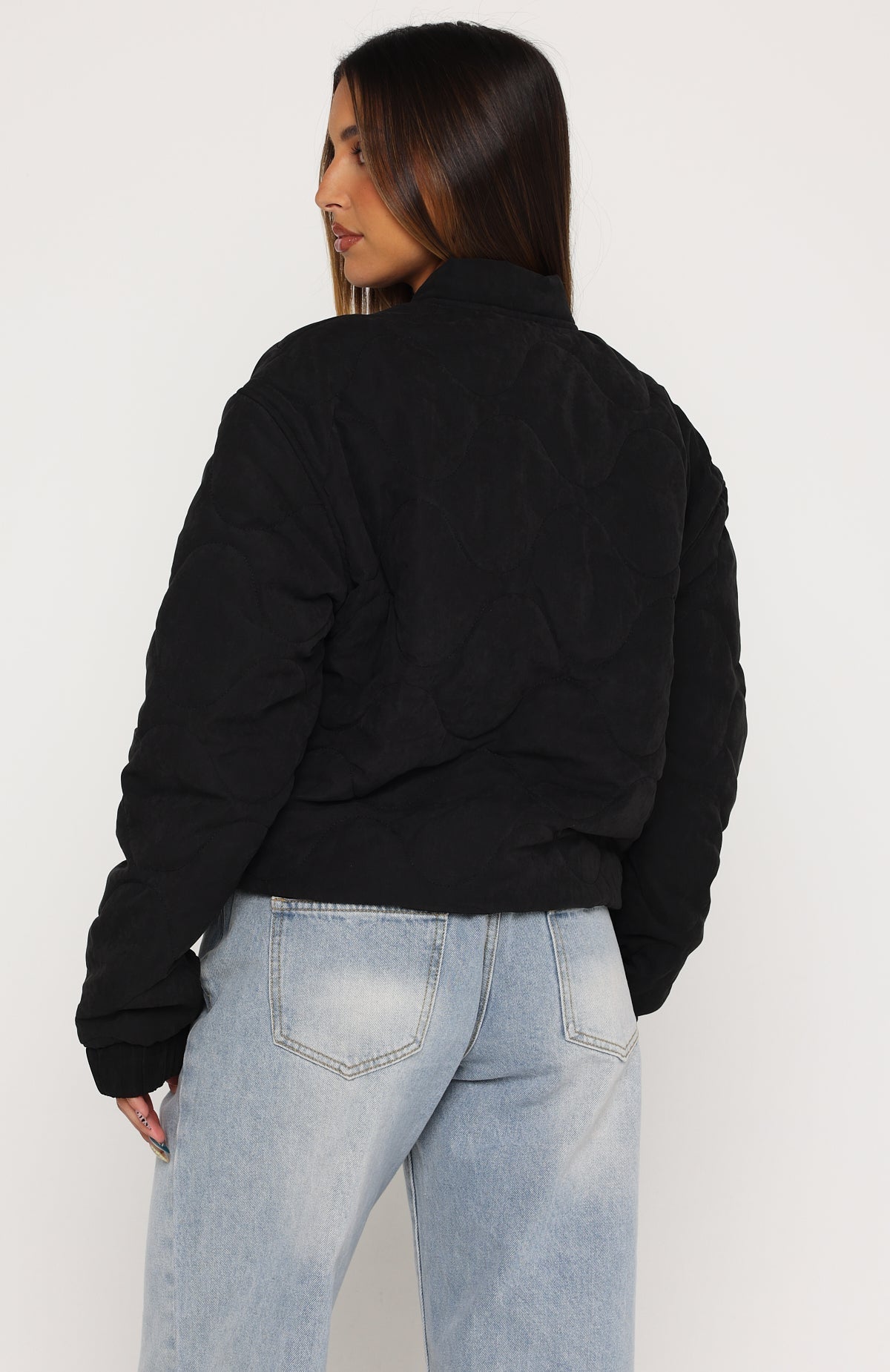 White Fox The Hieress Bomber Jacket Black