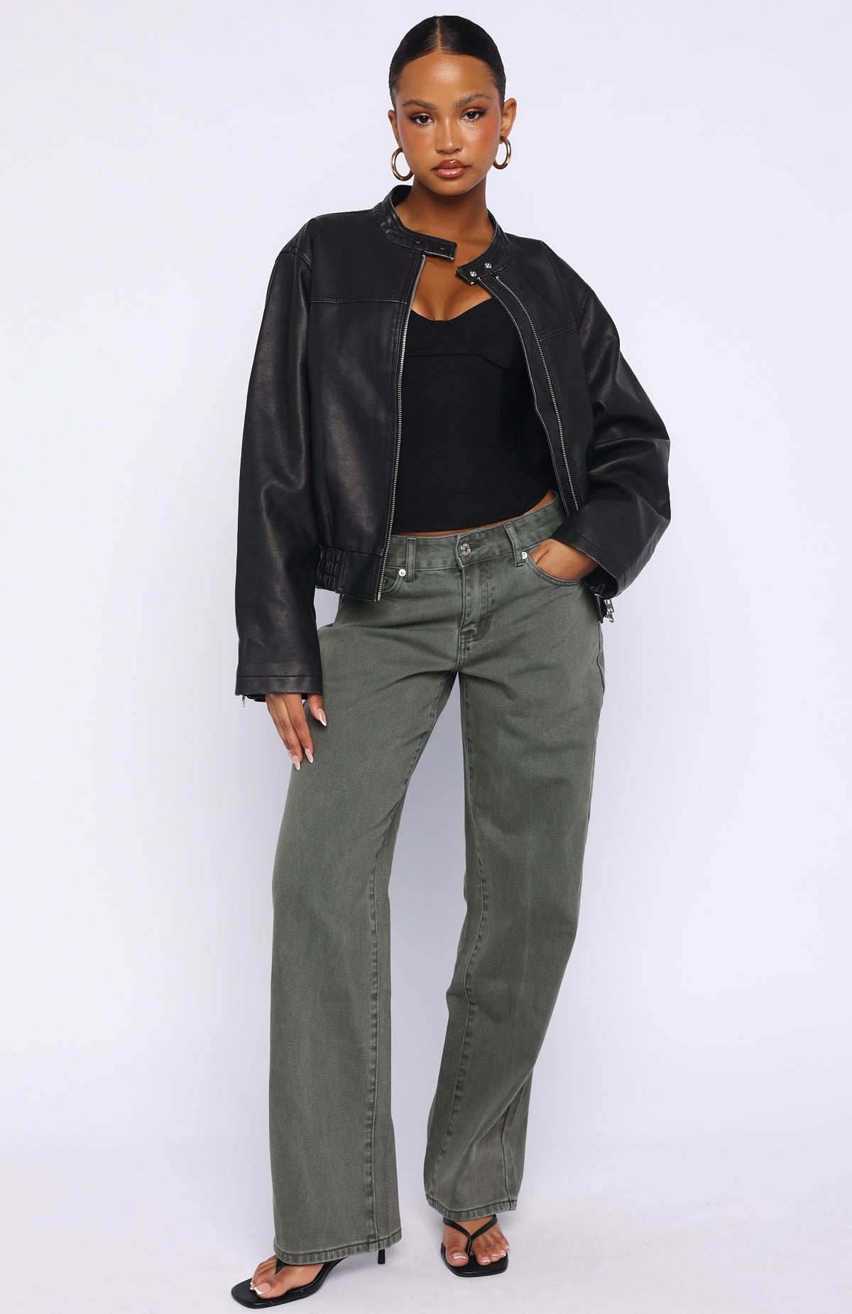 White Fox Put In Effort Jacket Black