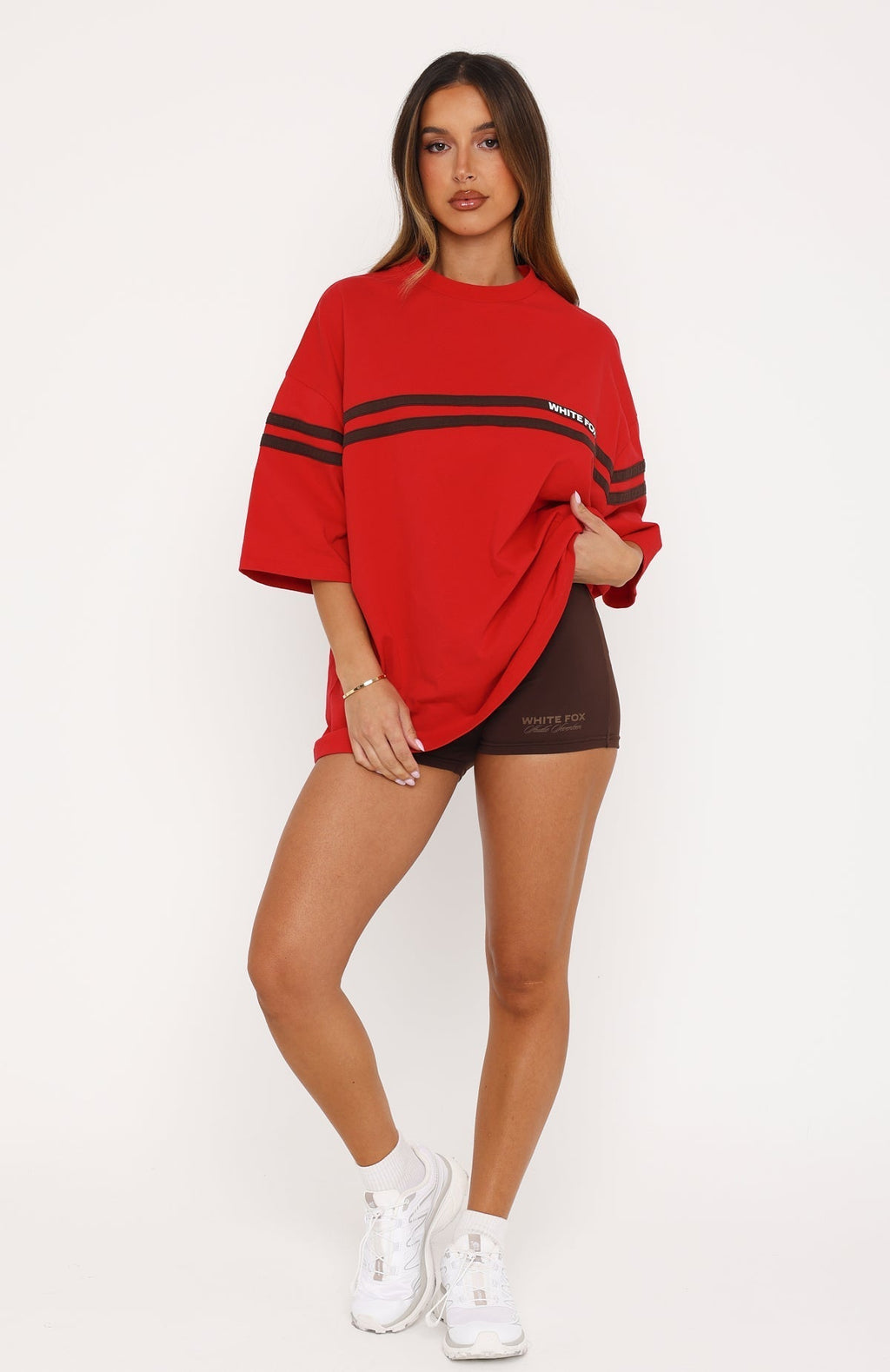 White Fox Studio 17 Emmie Oversized Tee Red