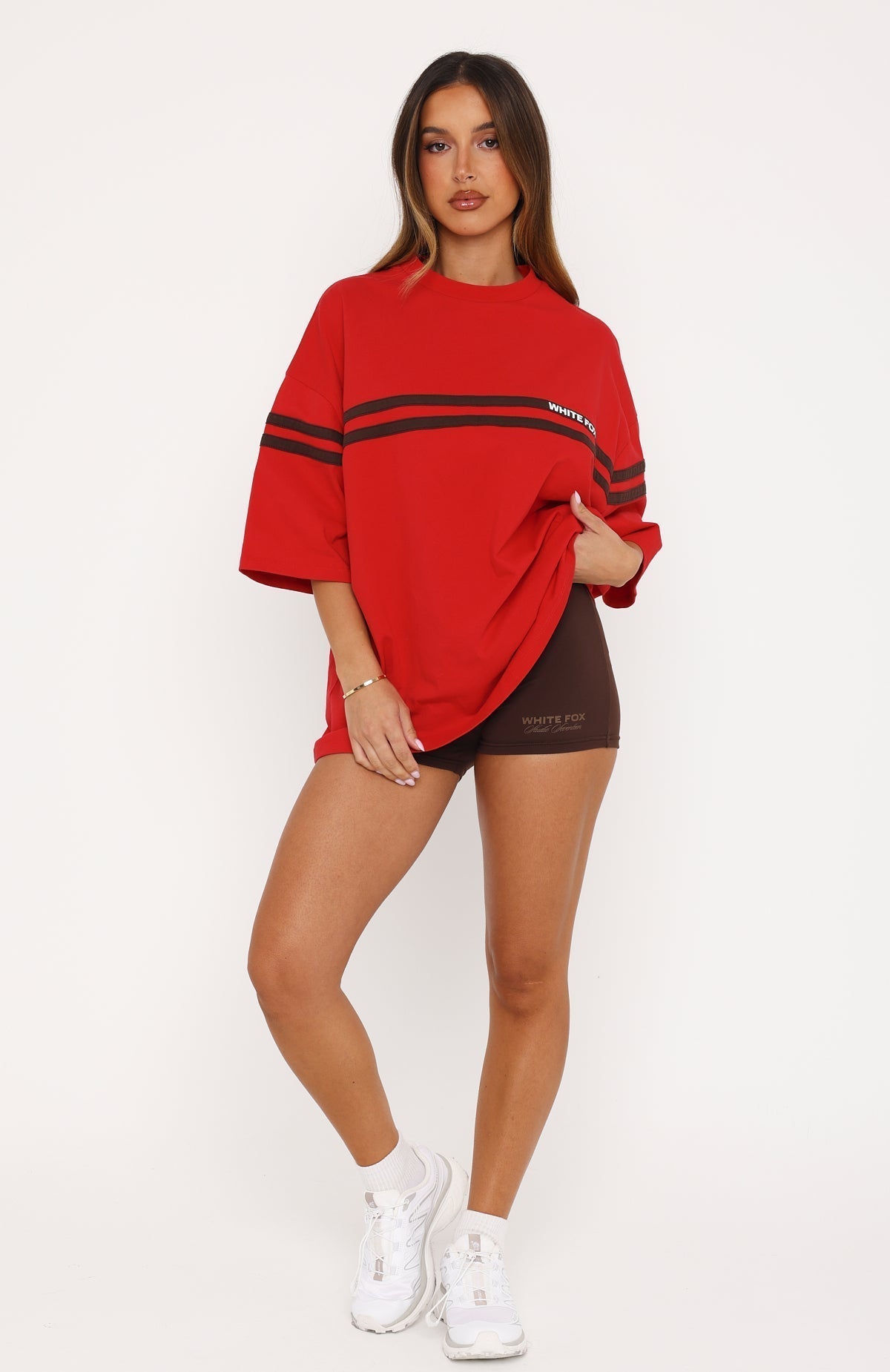 White Fox Studio 17 Emmie Oversized Tee Red