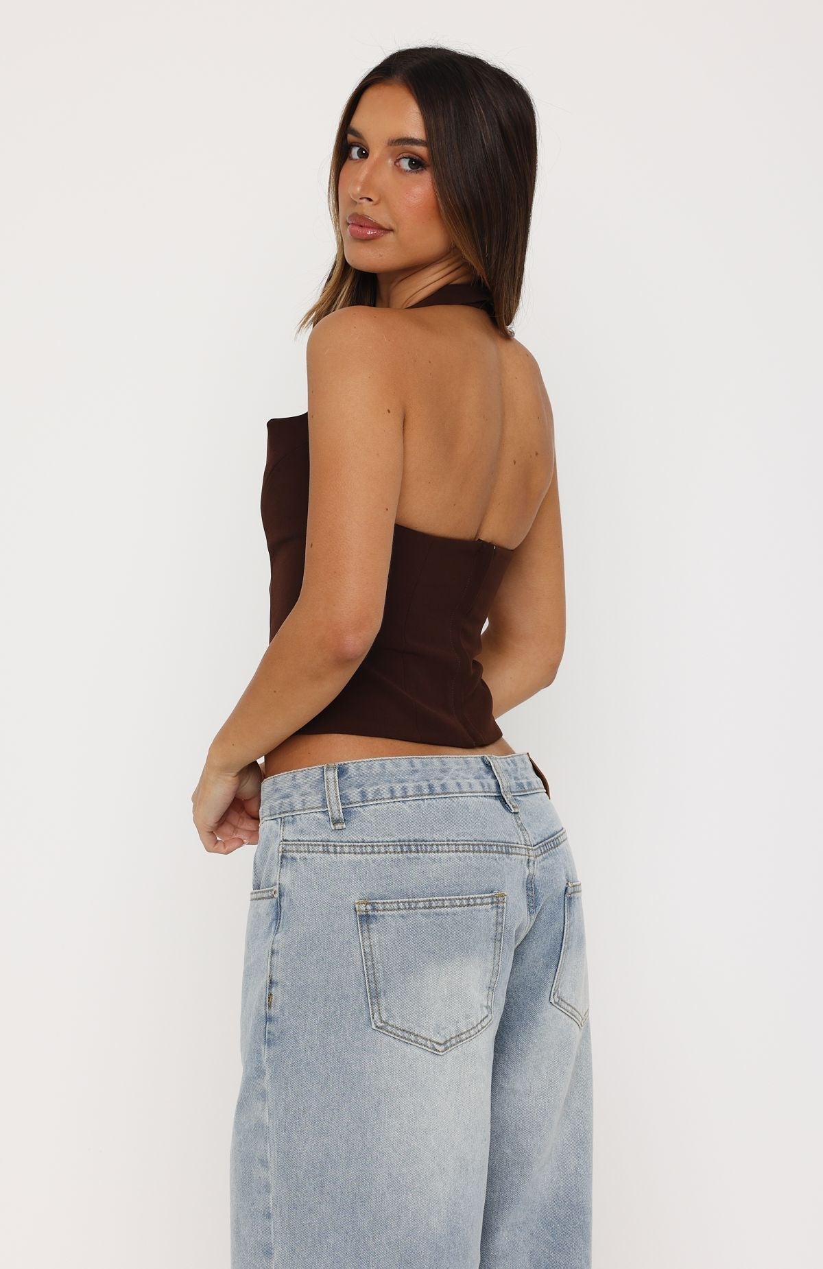 White Fox Heart On The Line Bustier Chocolate
