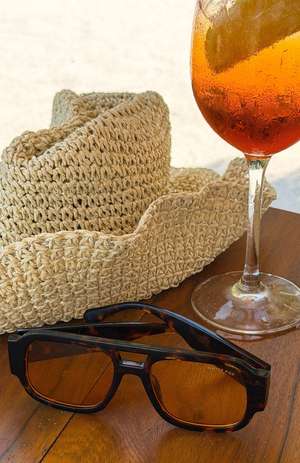 White Fox Tirza Sunglasses Tortoise/Yellow