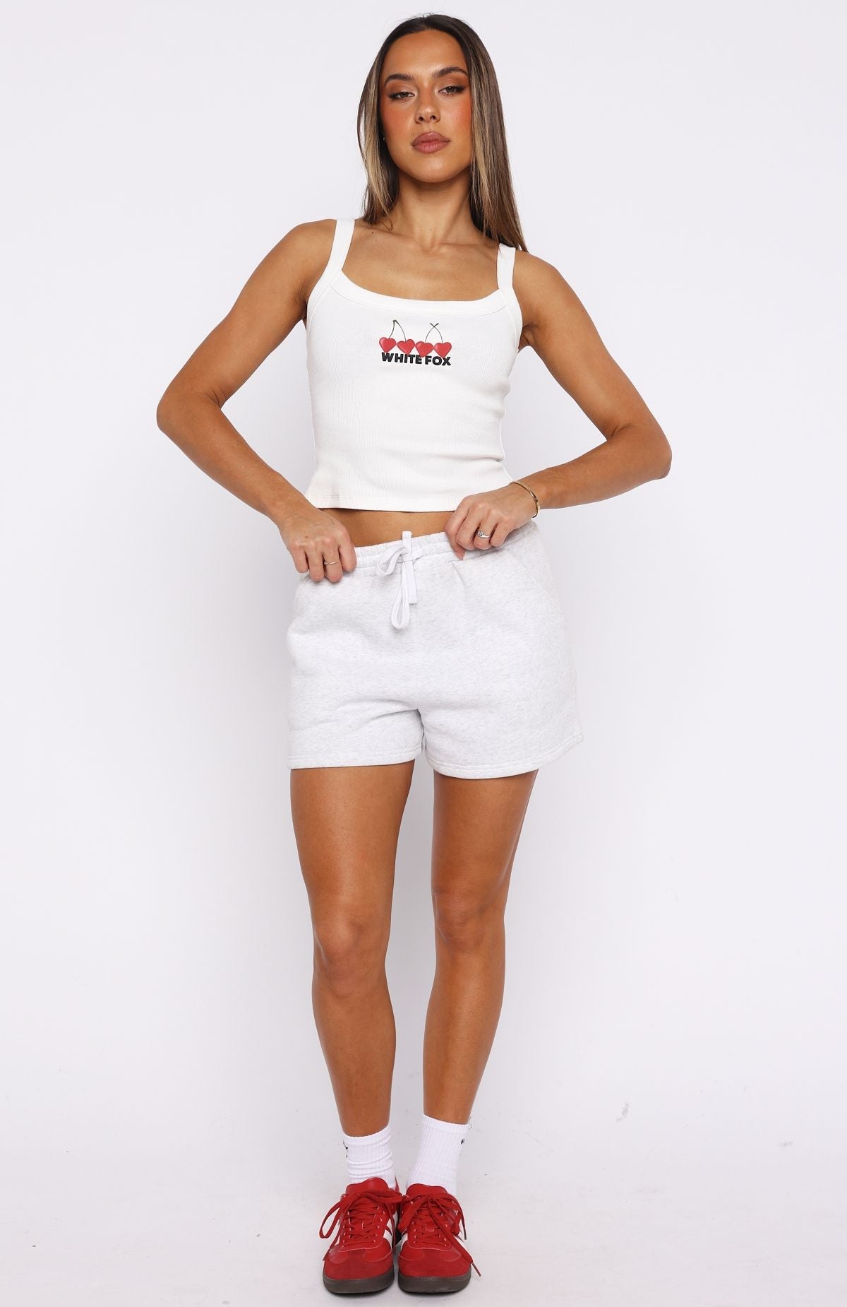 White Fox Club 14 Taylah Singlet Top White