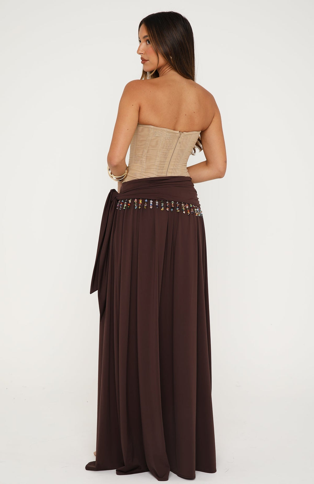 White Fox Girl's Weekend Maxi Skirt Chocolate