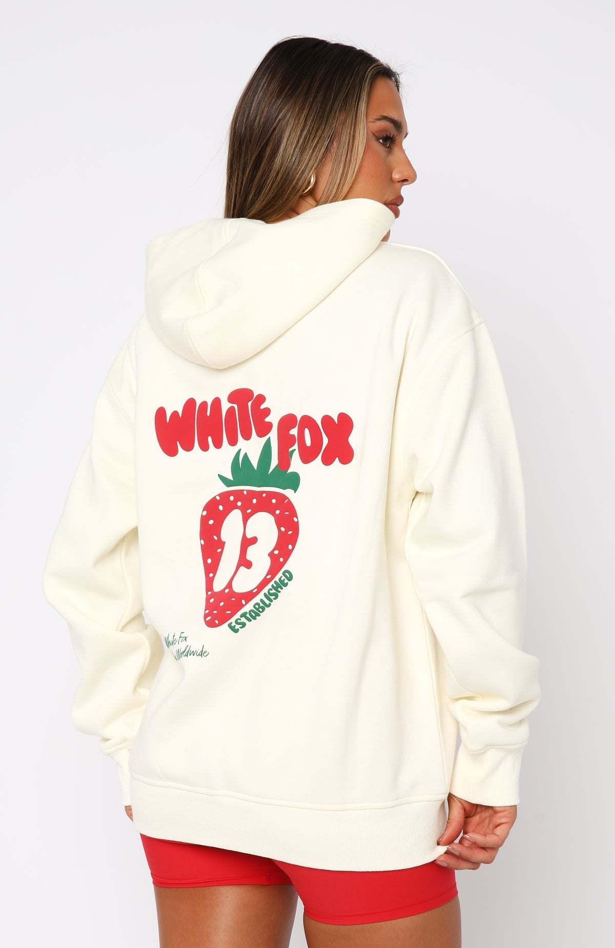 White Fox Best Of My Life Oversized Hoodie Cream