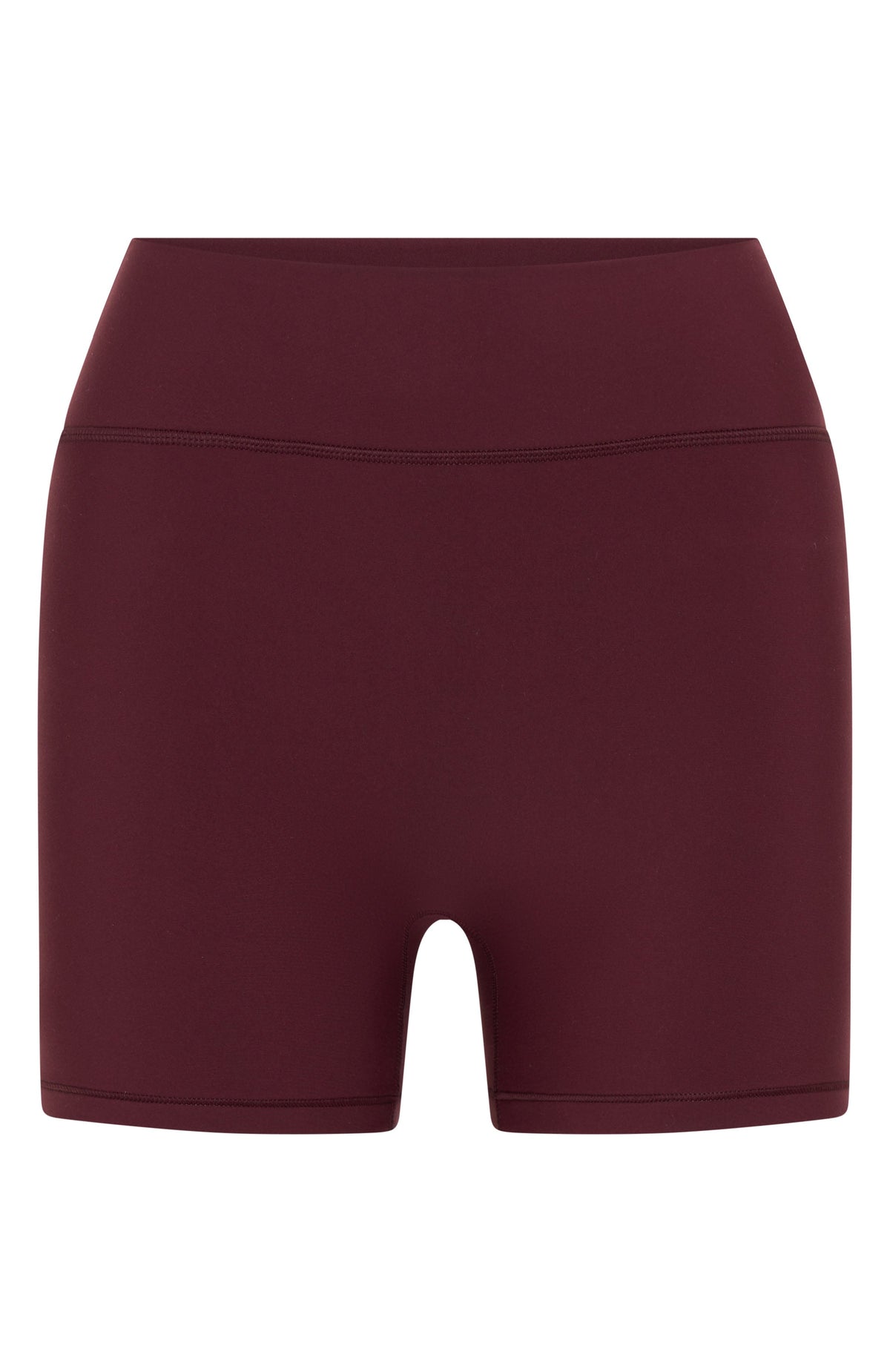 White Fox Keep Up High Waisted Shorts 4" Merlot