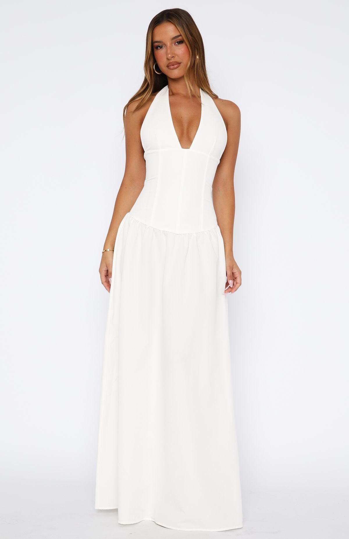 White Fox Say You Love Maxi Dress White