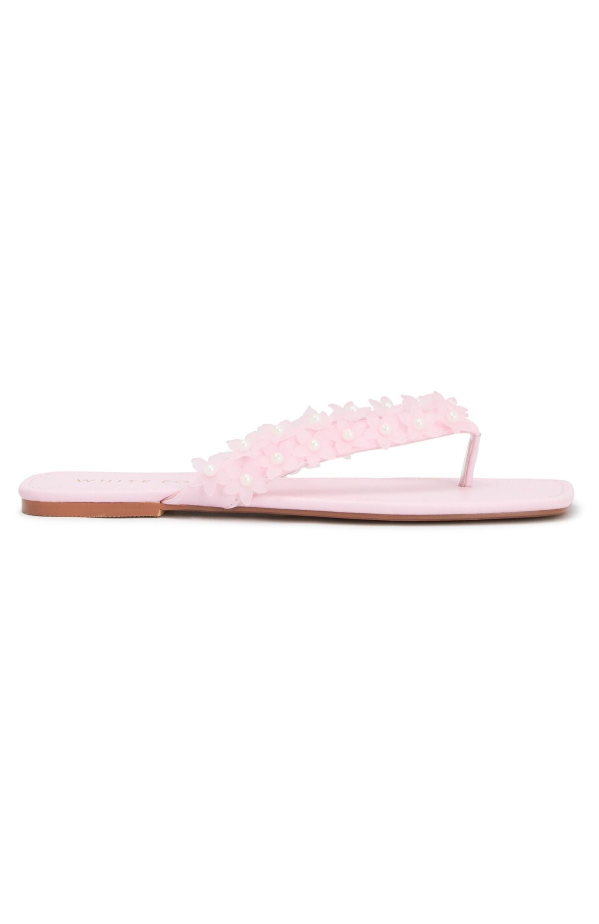 White Fox Lyle Thong Sandals Baby Pink