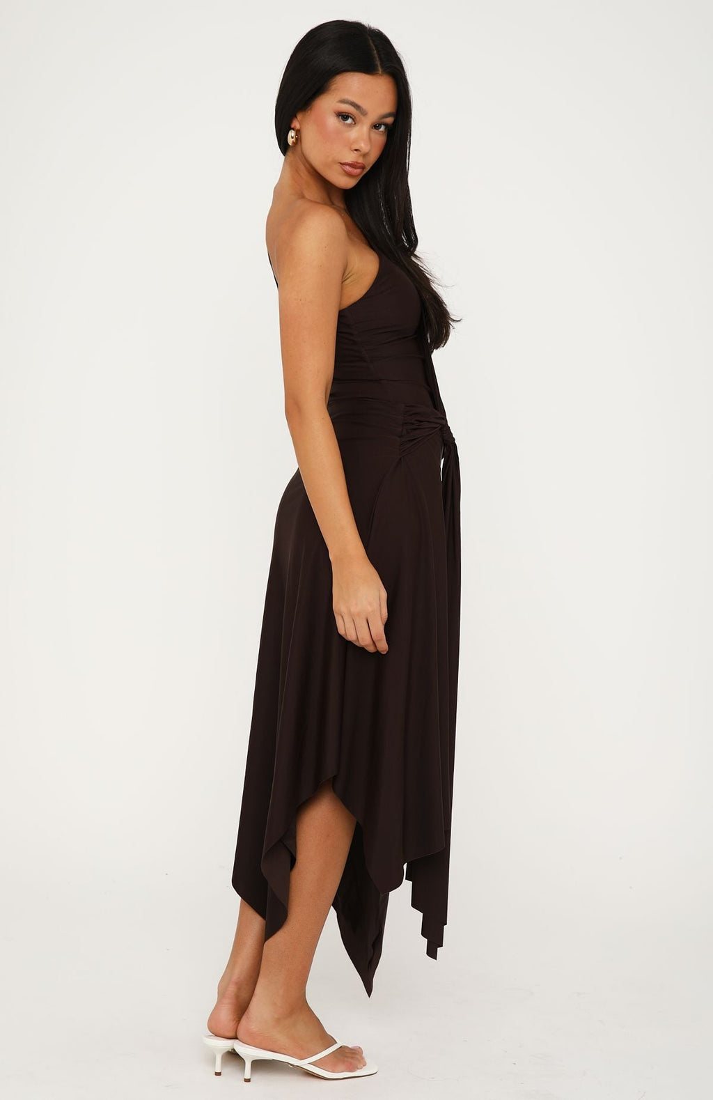 White Fox Drifting Away Maxi Dress Chocolate