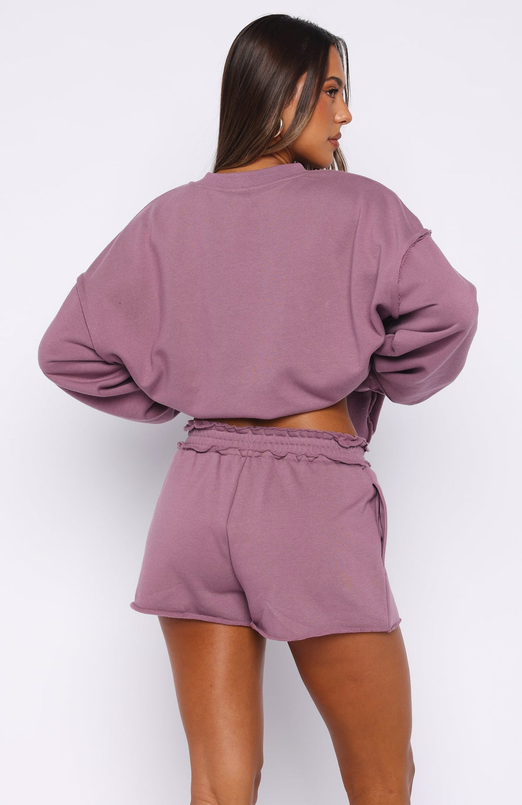 White Fox On My Own Terms Lounge Shorts Dusty Plum