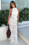 White Fox Wildflower Days Maxi Skirt Vanilla Bean