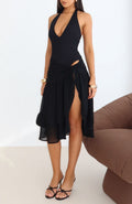 White Fox Look Twice Midi Dress Black