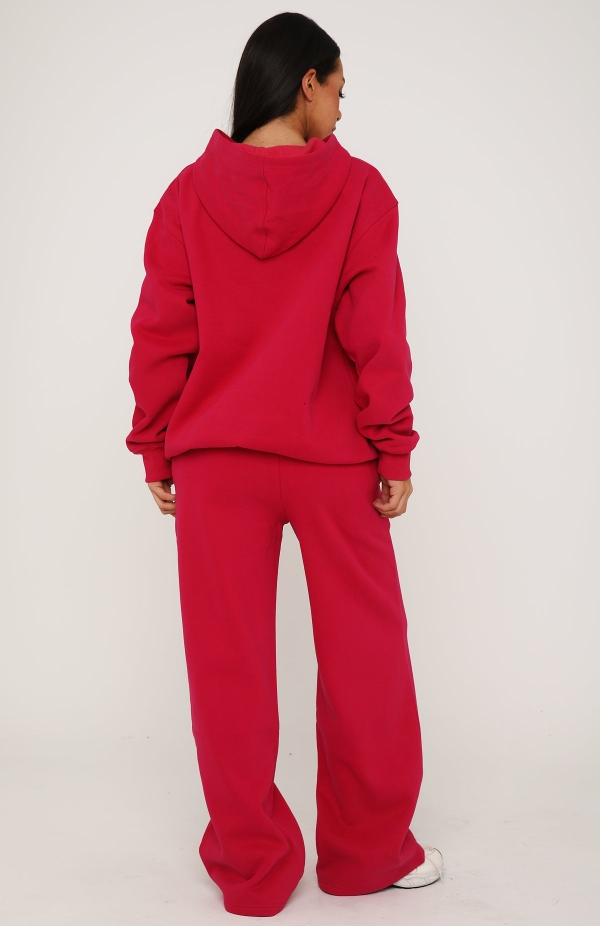 White Fox Core Classic Wide Leg Sweatpants Berry