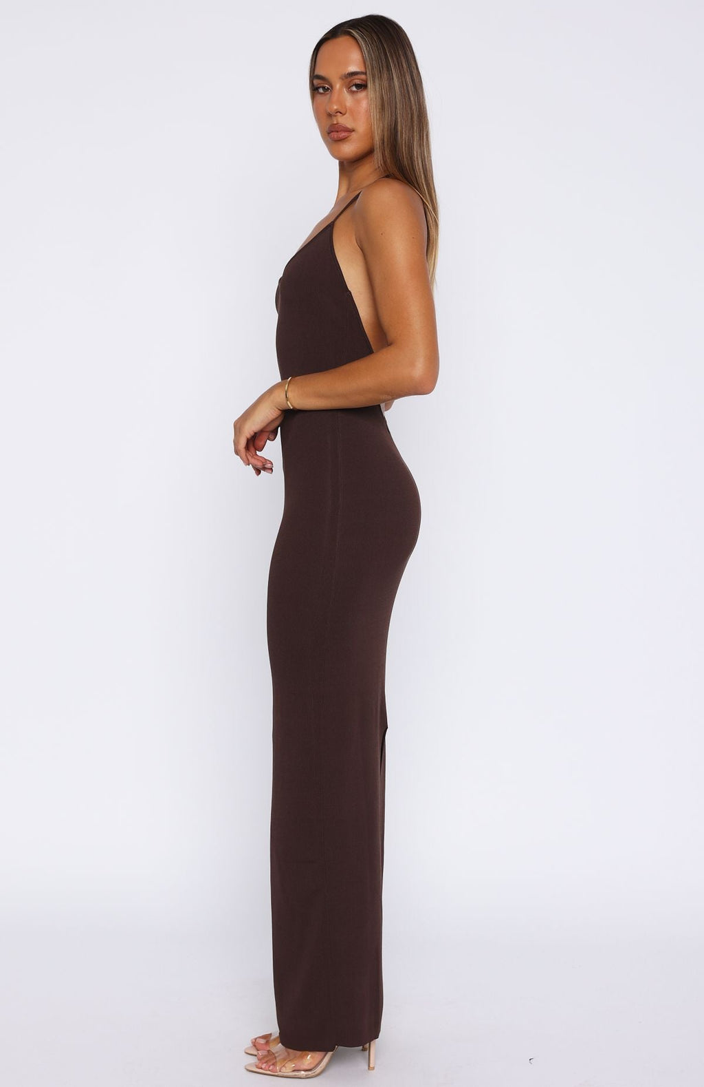 White Fox Don't Need Permission Maxi Dress Chocolate