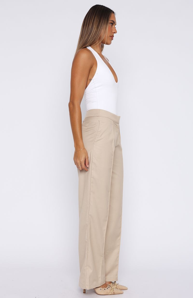 White Fox Keep It Cool Pants Beige