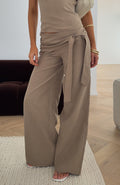 White Fox Belle Mood Pants Taupe