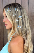White Fox Axton 6 Pack Hair Clips Silver