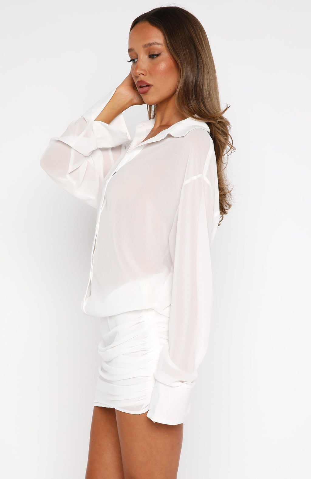 White Fox You'll Remember Me Mini Dress White