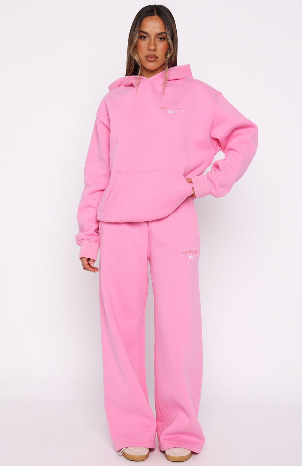 White Fox Vol. 1 Wide Leg Sweatpants Bubblegum