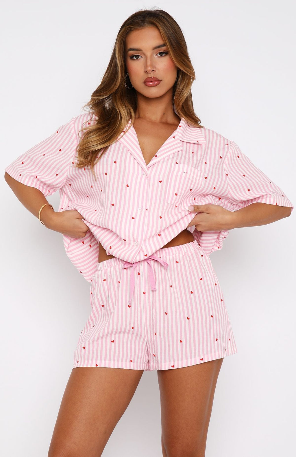 White Fox Offline Pyjama Set Pink Sweetheart
