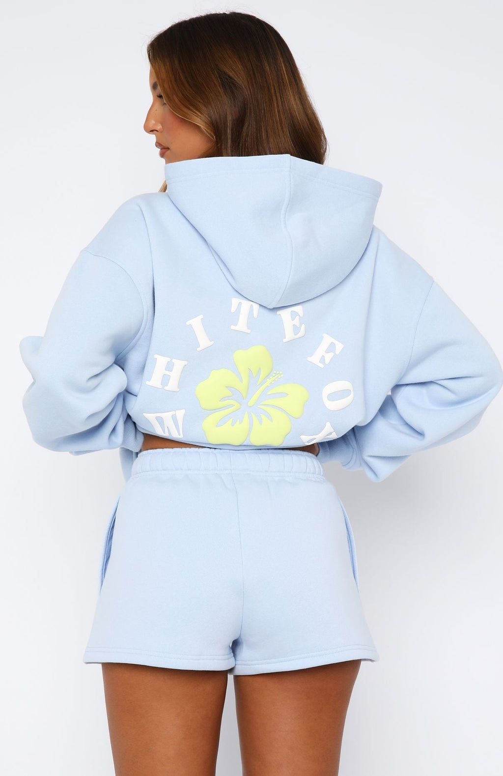 White Fox Keep Blooming Lounge Shorts Blue