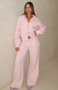 White Fox Come A Long Way Wide Leg Sweatpants Pink