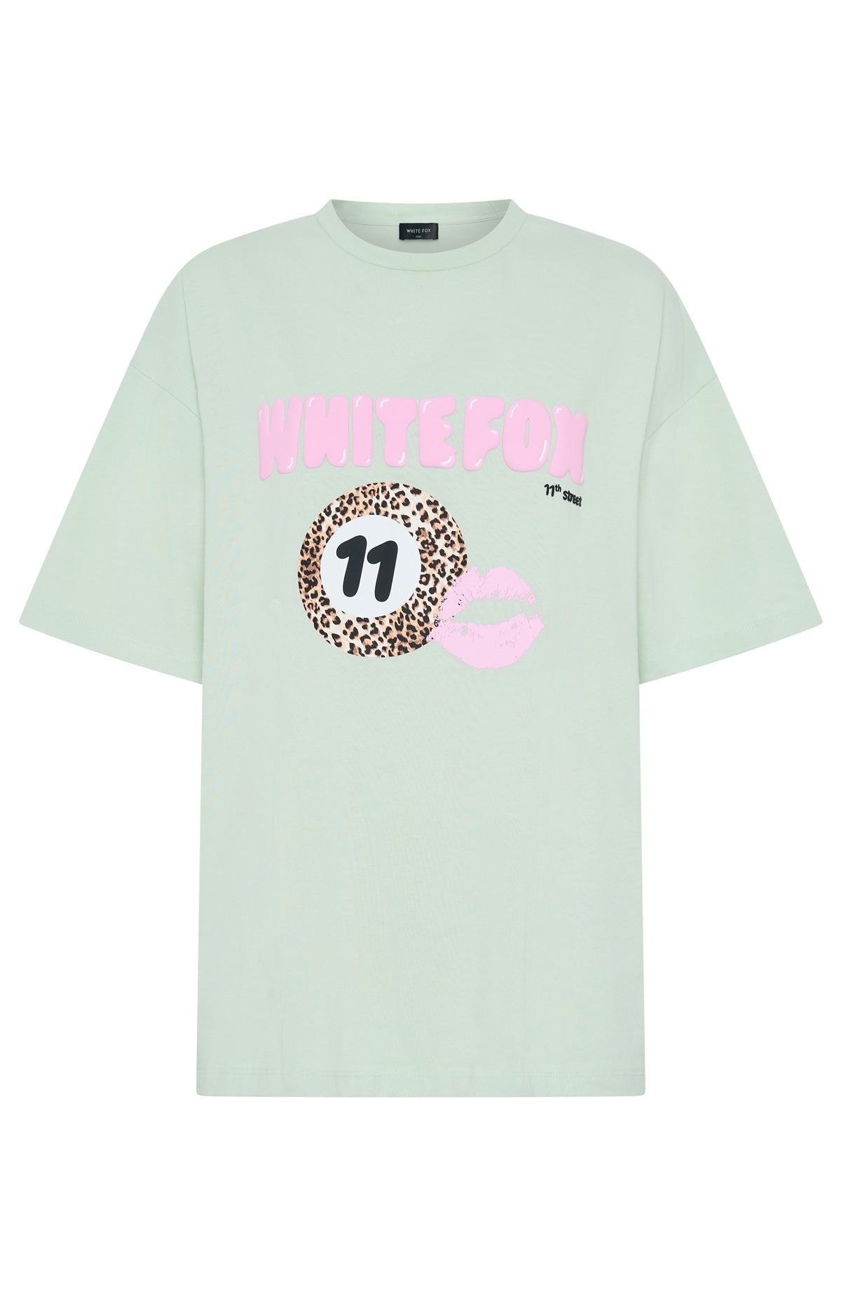 White Fox 11th Street Concrete Jungle Oversized Tee Iced Matcha