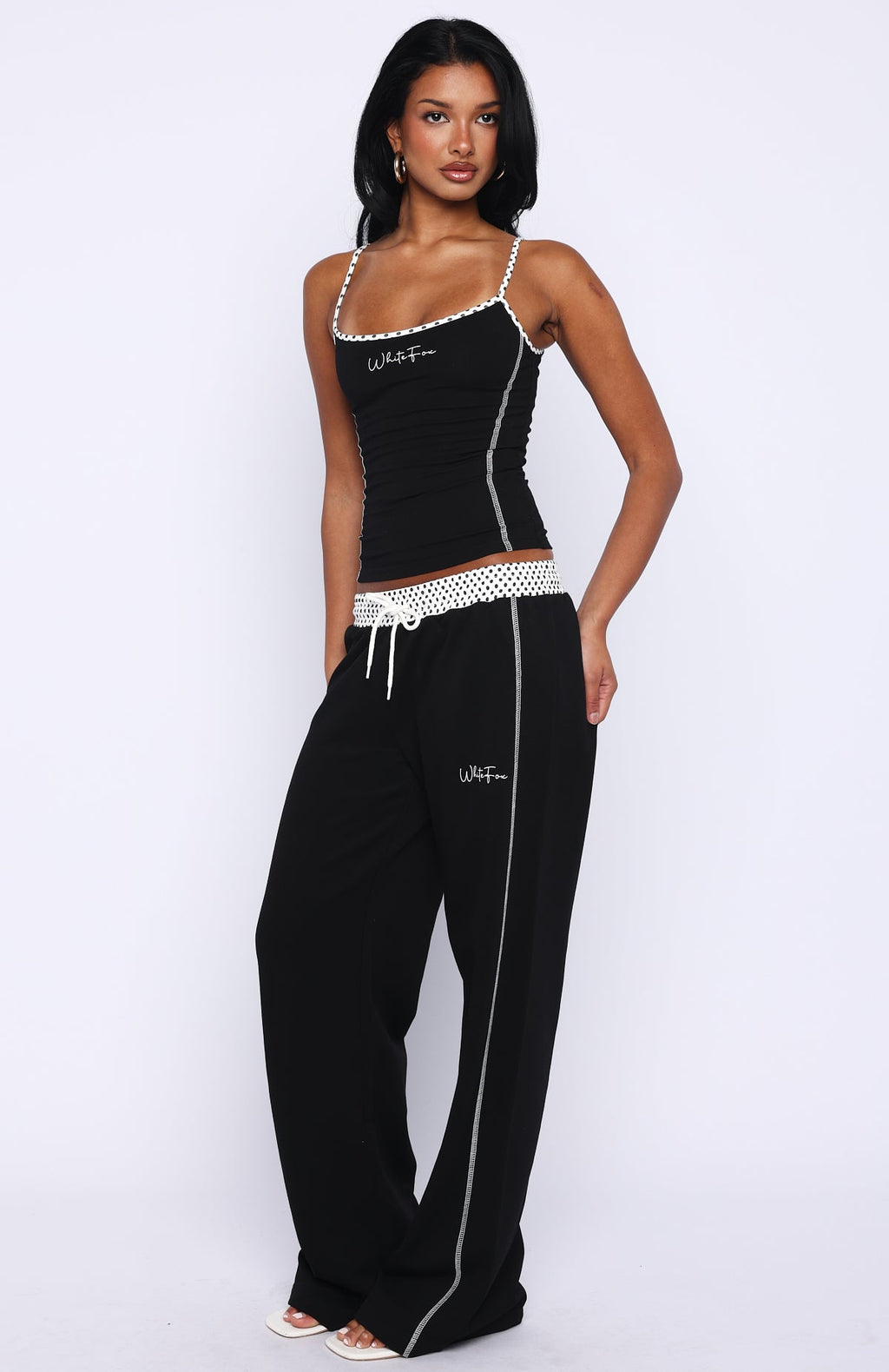 White Fox Pure Attraction Track Pants Black